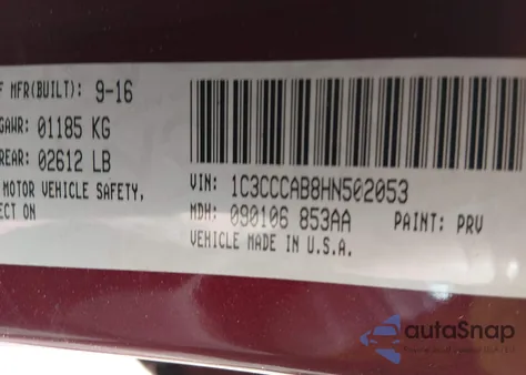 2017 Chrysler 200 Limited Platinum z USA, uszkodzony, nr VIN 1C3CCCAB8HN502053